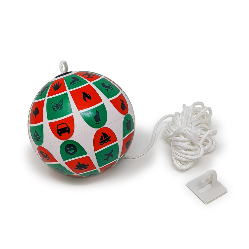 Soft White Red/Green Marsden Ball with Children's Figures