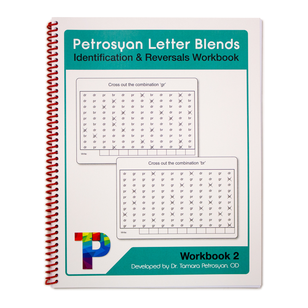 Petrosyan Identification & Reversals Workbook - Letter, Letter Blends or Short Word - Petrosyan Letter Blends - Identification and Reversals Workbook