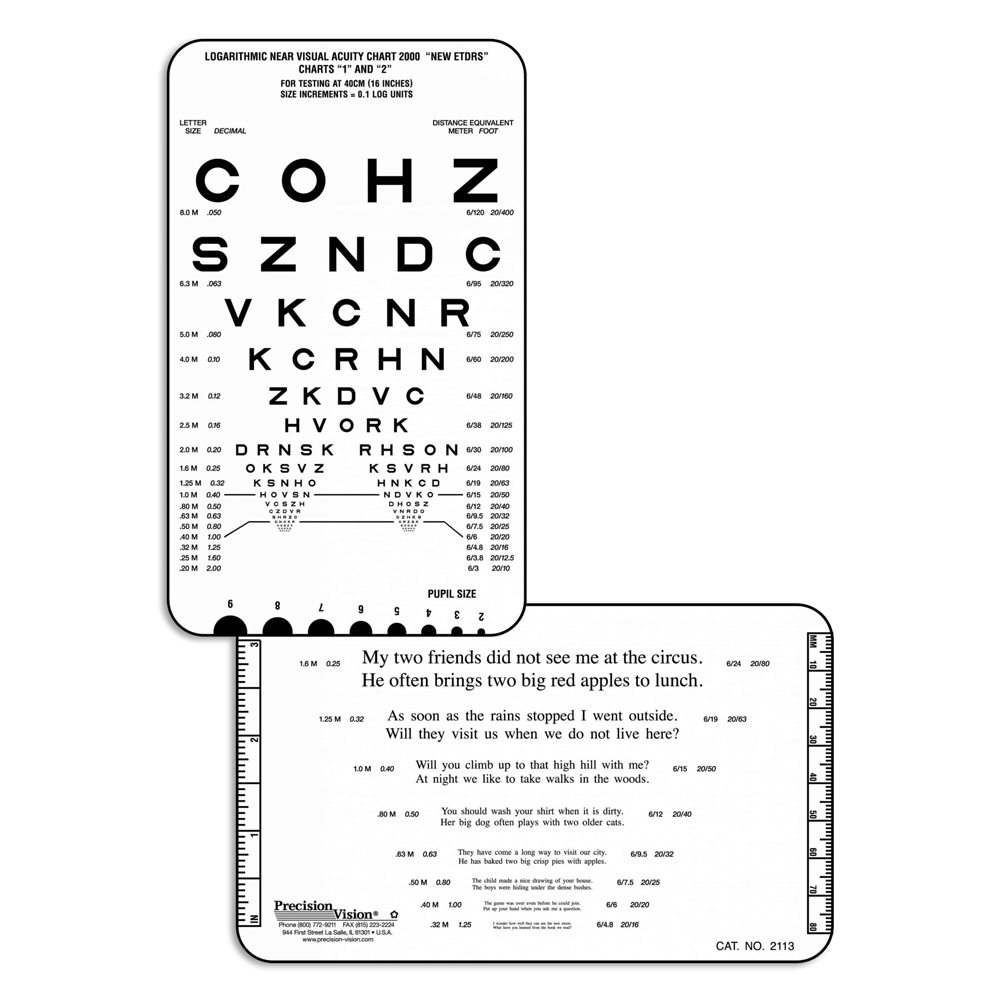 Sloan Pocket Card - Near Vision with Continuous Text