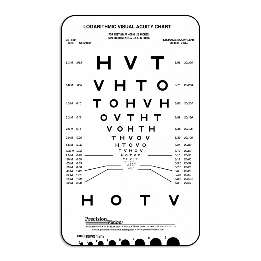 HOTV Logarithmic and MassVat Visual Acuity Chart