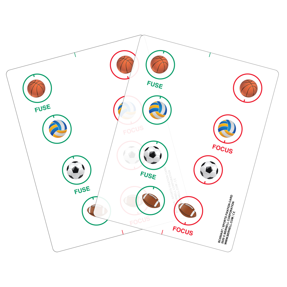Bernell Sports Fixation Cards - Transparent and White Vinyl