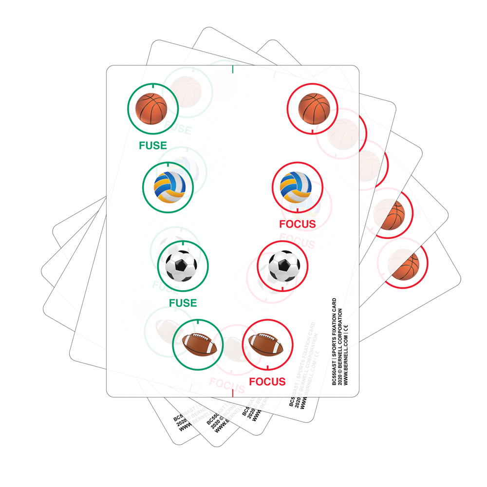 Bernell Sports Fixation Cards - Clear Transparent (Pkg. of 5)