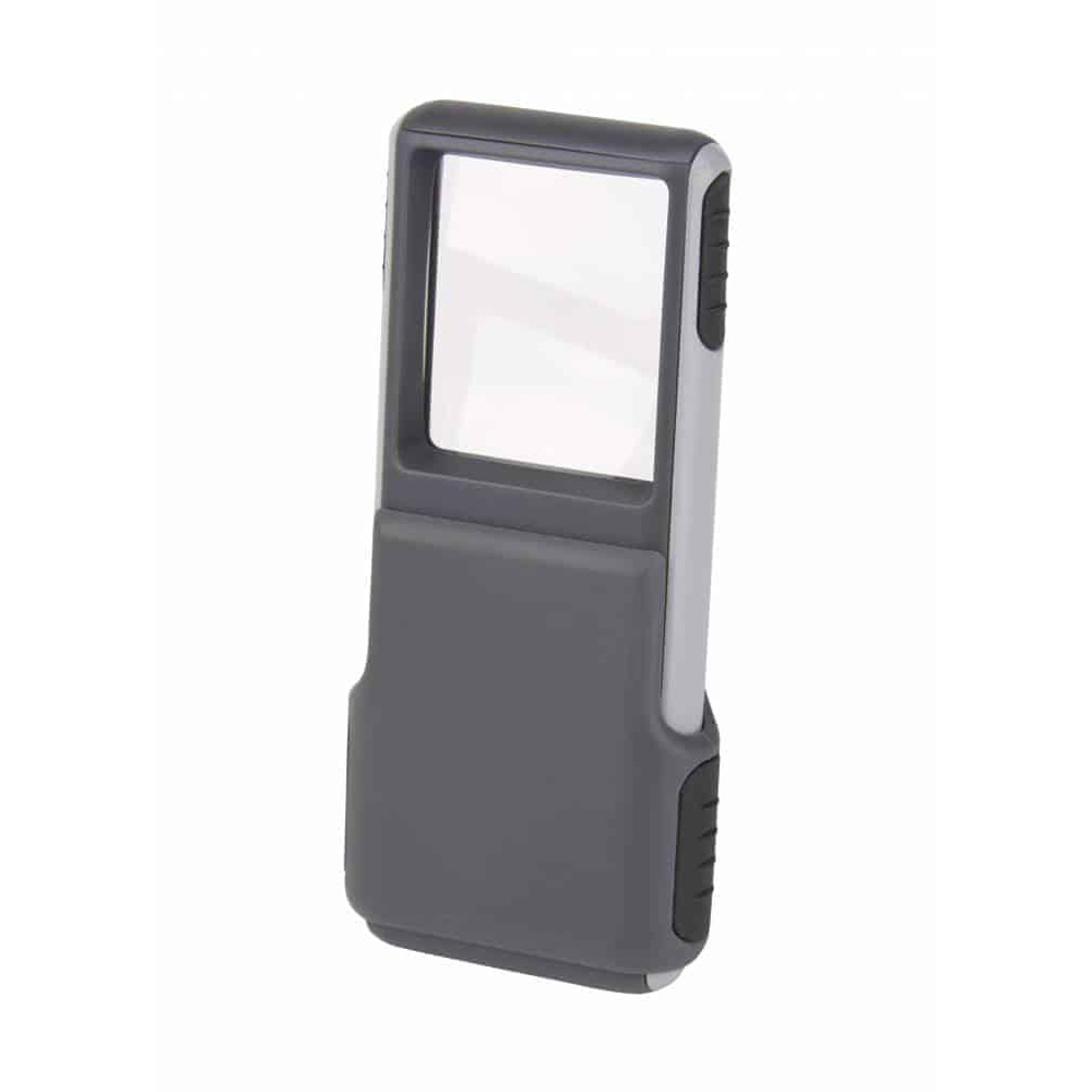 MiniBrite™ 3x and 5x Power LED Lighted Slide-Out Aspheric Magnifier with Protective Sleeve