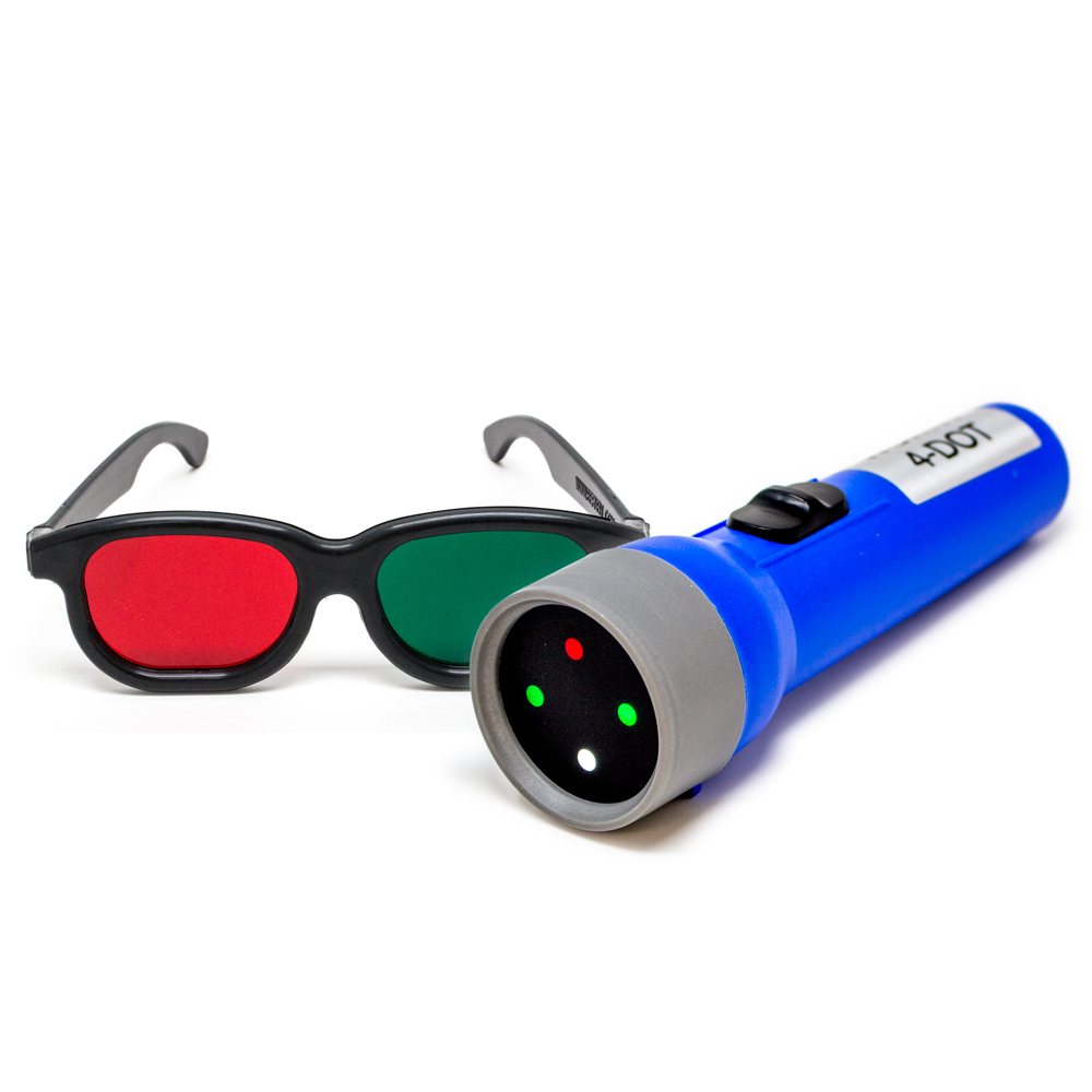 Worth 4-Dot Test with Red/Green Glasses