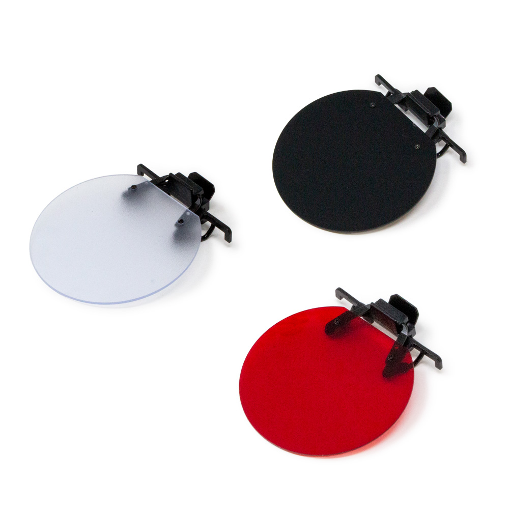Lightweight Clip-On Occluder - Red, Black or Translucent
