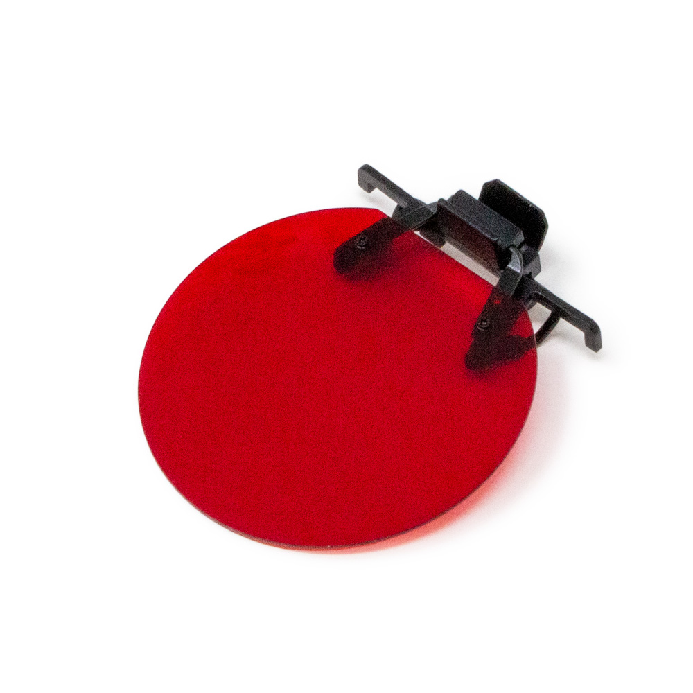 Lightweight Clip-On Occluder - Red, Black or Translucent - Lightweight Clip-On Occluder - Red Filter
