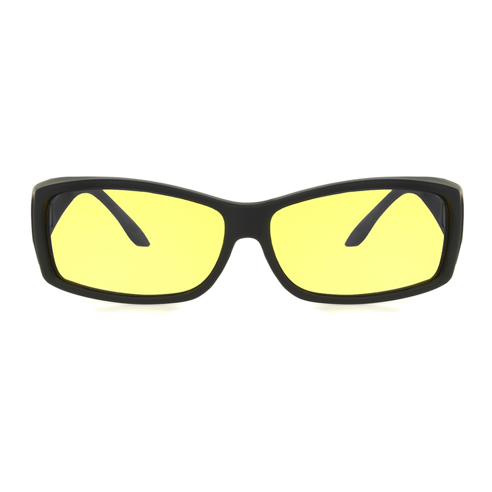 Haven® Night Driver Premium Fit Over Sunglasses (Windemere Model) Matte Black Frame/Yellow Lens