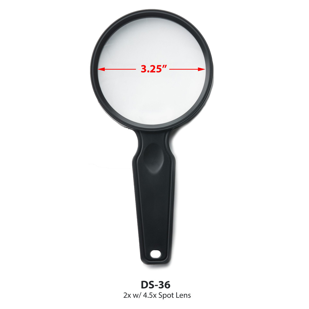 MagniView&trade; 2x Power 3.5" Acrylic Lens HandHeld Magnifier with Spot Lens