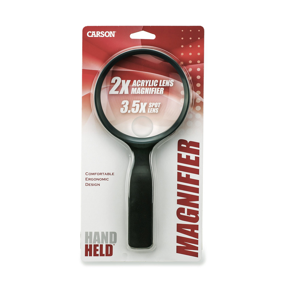 HandHeld Series Rimmed 2x Power 4" Acrylic Lens Magnifier