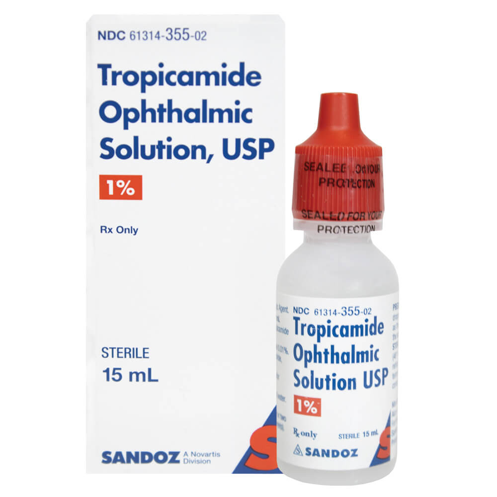 Tropicamide 1.0% Ophthalmic Solution (15mL) Bottle - Sandoz