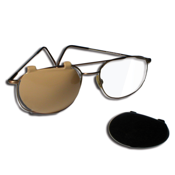 Clip-On Occluder with Narrow Clip for Thin Frames - Colors: Black or Flesh