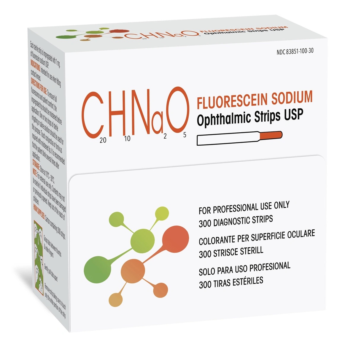 Vista Fluorescein Strips  1mg - Box of 300