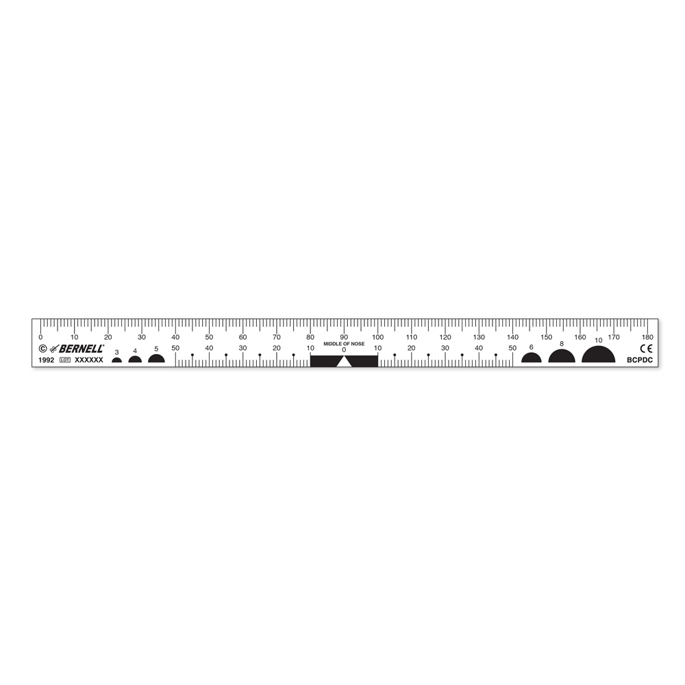Clear Plastic Ruler (7" Long; 2mm Scale)
