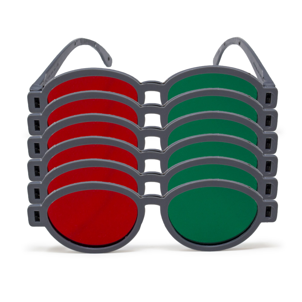 Modern Model - Red/Green Goggles (Lenses Not Glued) - Pkg. of 6
