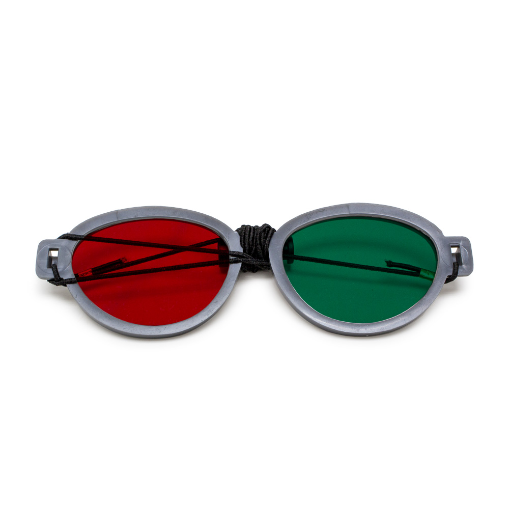 Modern Model - Red/Green Goggles with Elastic (Single Pair)