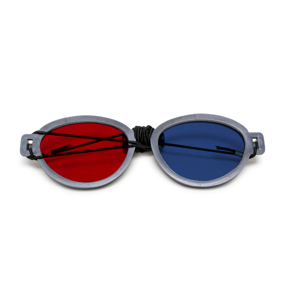 Modern Model - Red/Blue Computer Goggles with Elastic (Single Pair)