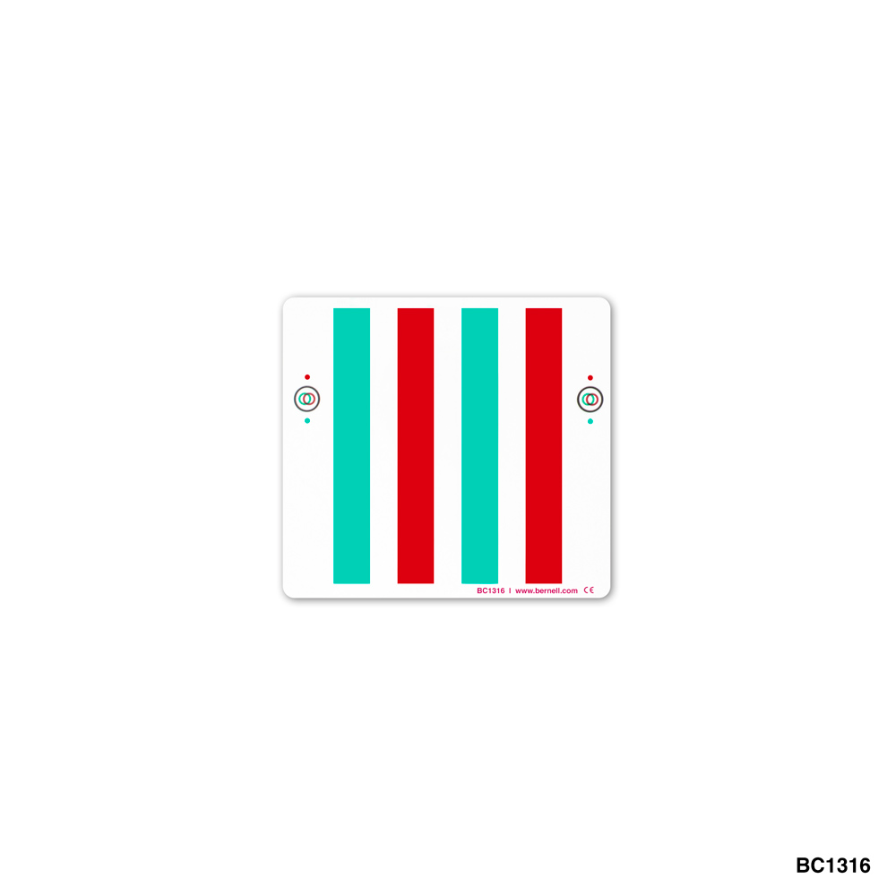 Red/Green - 4-1/2" x 4-1/8" | 4 Bars | 1/2" Bar Width
