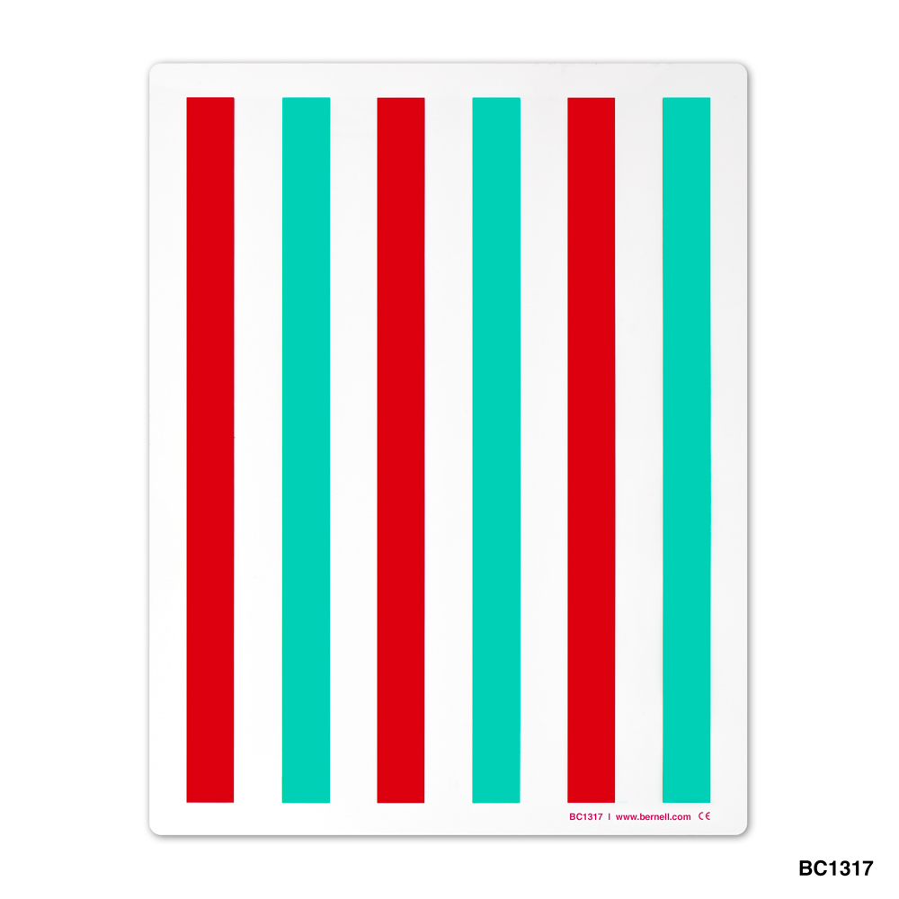 Red/Green - 8-1/2" x 11" | 6 Bars | 2/3" Bar Width