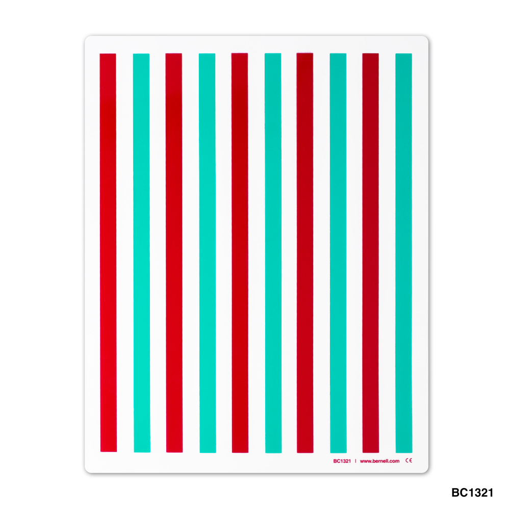Red/Green - 8-1/2" x 11" | 10 Bars | 0.4" Bar Width