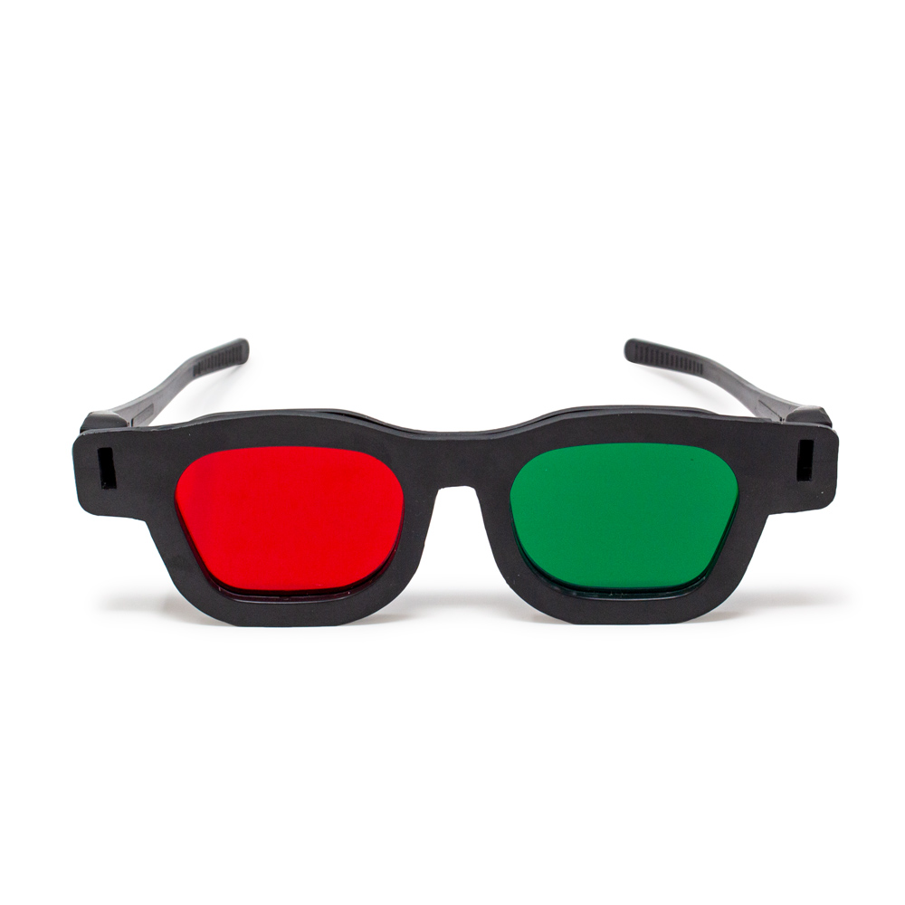 Original Bernell Model - Red/Green Goggles (Lenses Not Glued) - Single