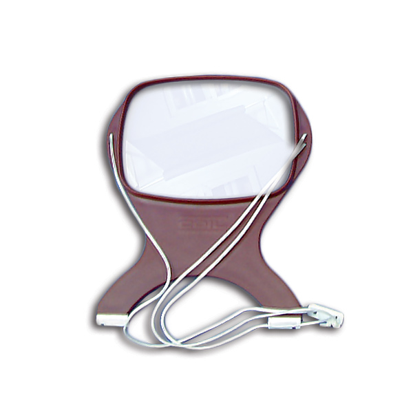 K. Coil Necklace Magnifier (1.7x Magnification) 5-1/2" x 4" Lens