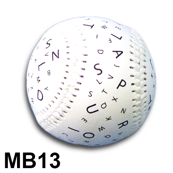 Baseball Sports Balls - Baseball with Letters in 12pt & 24pt Fonts