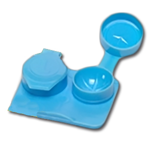 Jumbo Contact Lens Cases (Pkg. of 50) - (50) Jumbo Contact Lens Cases - 7mm Depth (Light Blue) 