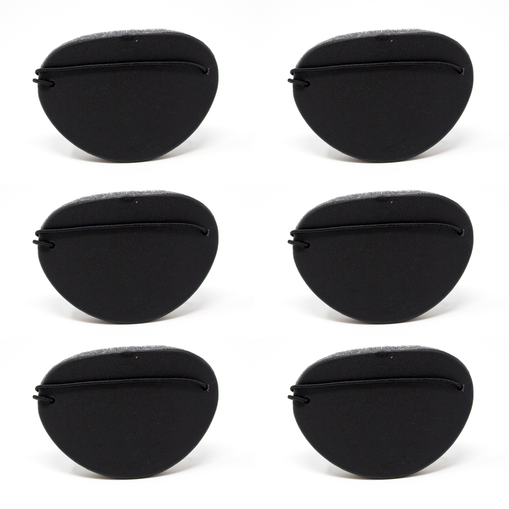 Eye Shields with Foam (Large) - Color: Black (Pkg. of 6)