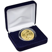Gold $20 St. Gaudens Double Eagle Coin (Jewelry Grade) in Velvet Gift Box