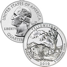 2010 Yellowstone - 5 oz Silver America The Beautiful in Air-Tite Capsule .999 Silver Bullion Coin