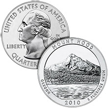 2010 Mount Hood - 5 oz Silver America The Beautiful in Air-Tite Capsule .999 Silver Bullion Coin