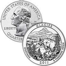2011 Glacier - 5 oz Silver America The Beautiful in Capsule .999 Silver Bullion Coin