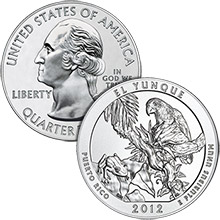 2012 El Yunque - 5 oz Silver America The Beautiful in Air-Tite Capsule .999 Silver Bullion Coin