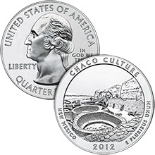 2012 Chaco Culture - 5 oz Silver America The Beautiful in Capsule .999 Silver Bullion Coin