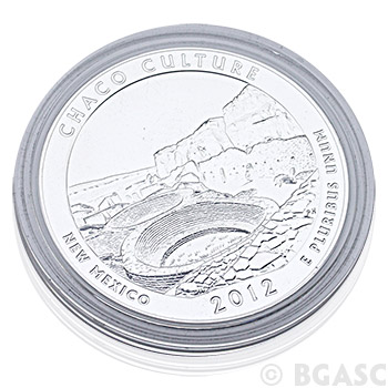 2012 RAW Chaco Culture - 5oz Silver America The Beautiful 5oz Silver Quarter .999 Silver - Image