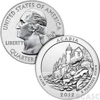 2012 Acadia - 5 oz Silver America The Beautiful in Capsule .999 Silver Bullion Coin