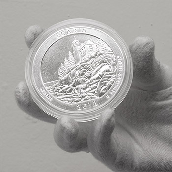 2012 RAW Acadia - 5oz Silver America The Beautiful 5oz Silver Quarter .999 Silver - Image