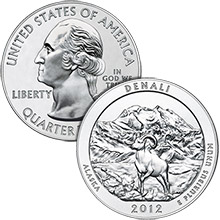 2012 Denali - 5 oz Silver America The Beautiful in Capsule .999 Silver Bullion Coin