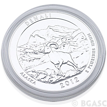 2012 RAW Denali - 5oz Silver America The Beautiful 5oz Silver Quarter .999 Silver - Image