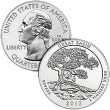 2013 Great Basin National Park 5 oz Silver America The Beautiful in Air-Tite Capsule .999 Silver Bullion Coin