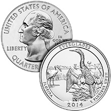 2014 Everglades 5 oz Silver America The Beautiful .999 Silver Bullion Coin in Air-Tite Capsule