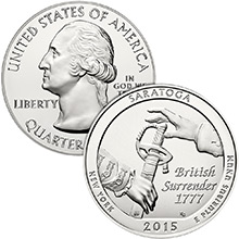 2015 Saratoga 5 oz Silver America The Beautiful .999 Fine Bullion Coin in Capsule