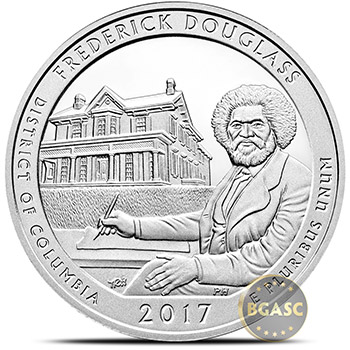 2017 Frederick Douglass Historical Site 5 oz Silver America The Beautiful .999 Fine Bullion Coin in Capsule