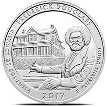 2017 Frederick Douglass Historical Site 5 oz Silver America The Beautiful .999 Fine Bullion Coin in Capsule