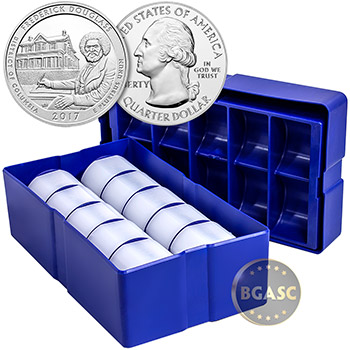 2017 Frederick Douglass 5 oz Silver America The Beautiful .999 Fine Bullion Coin in Air-Tite Capsule - Image
