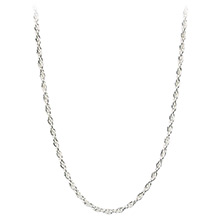 Sterling Silver Rope Chain Necklace 1.07mm - 16, 18, 20, 24