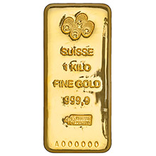 1 Kilo Gold Bar Pamp Suisse Cast .9999 Fine 24kt 32.15 Troy Ounces (w/ Assay)