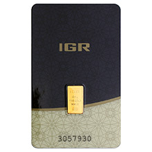 1/2 gram Gold Bar IGR .9999 Fine 24kt (in Assay)