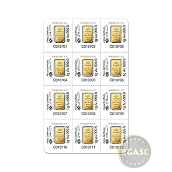 MULTIGRAM+12 1 gram Gold Bars Pamp Suisse Fortuna with VERISCAN .9999 Fine 24kt - Image