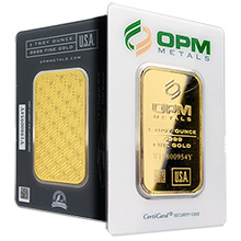 1 oz Gold Bar OPM Metals .9999 Fine 24kt (in Assay)